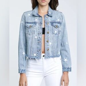 Pistola Brando Star Cut- Off Denim Jacket in Zodiac X-Small